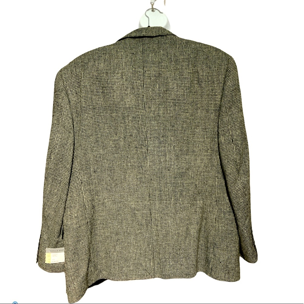 Savile Row Men’s Silk Black White Tweed Bl… - Picture 2 of 5